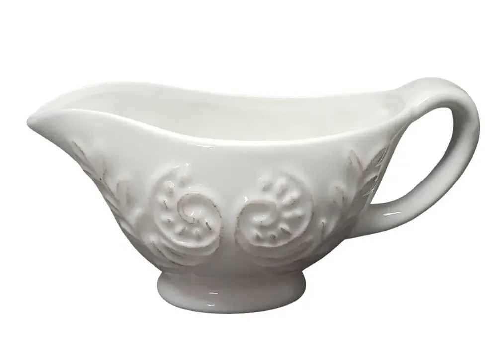 Avon Vintage Gravy Boat / Serving Bowl Dish with Scroll Design Kitchen Decor